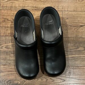 Dansko Black Leather Clogs
